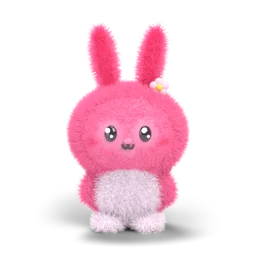 Mochi the bunny in sakura colours